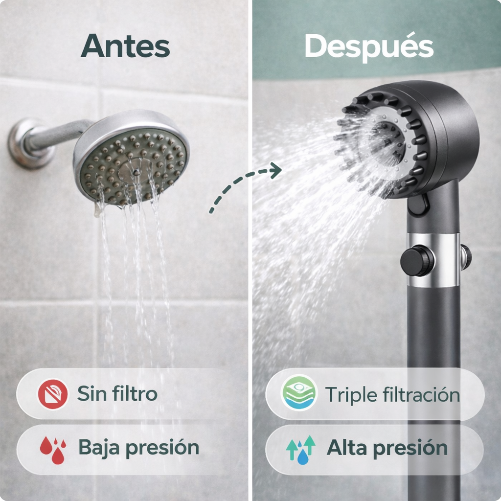 Cabezal de ducha de alta presión con filtro