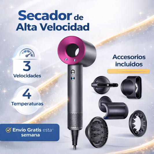 Secador de pelo con cabezales imantados